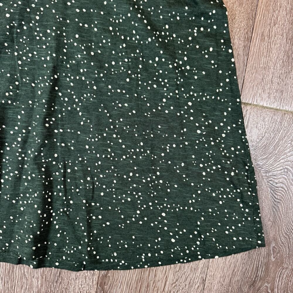 Toad & Co Chaka Skirt Green Floral Knit A-Line Pull On Size S Travel Boho Casual - Picture 4 of 10